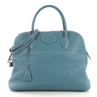 Hermes Bolide Handbag Clemence 31 Blue 417951