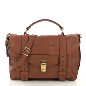 Proenza Schouler PS1 Satchel Leather Medium Brown 418061
