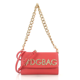 Dolce & Gabbana Millennials Shoulder Bag Embellished Leather 418063