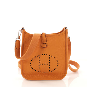 Hermes Evelyne Crossbody Gen III Clemence TPM Orange 418141