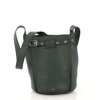 Celine Big Bag Bucket Leather Green 418181