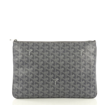 Goyard Senat Zip Pouch Coated Canvas MM Gray 4183001