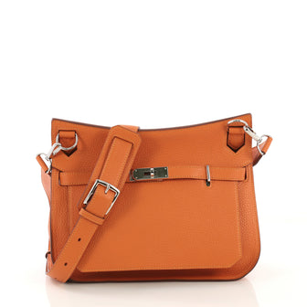 Hermes Eclat Jypsiere Handbag Clemence 28 Orange 418352