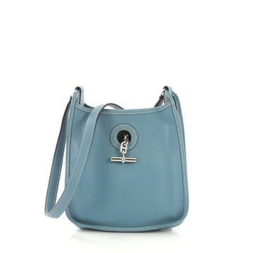 Hermes Vespa Handbag Epsom TPM Blue 418481