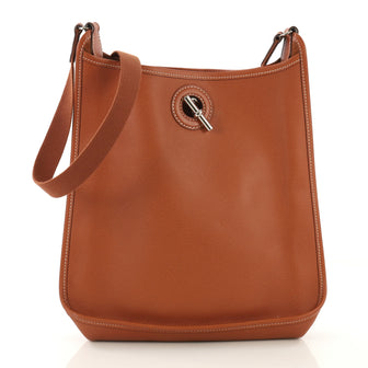 Hermes Vespa Handbag Epsom PM Brown 418522