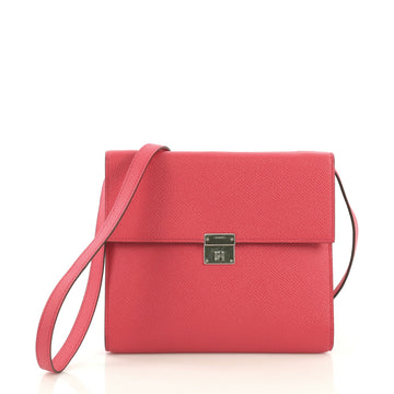Hermes Clic Wallet on Strap Epsom 16 Pink 418811