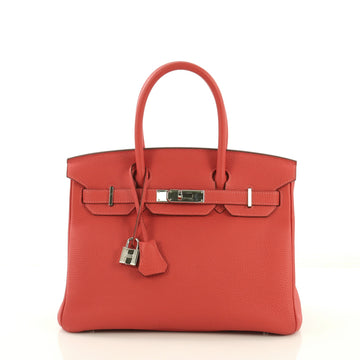 Hermes Birkin Handbag Red Togo with Palladium Hardware 30 4189110