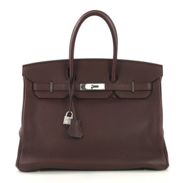 Hermes Birkin Handbag Purple Clemence with Palladium 4189114