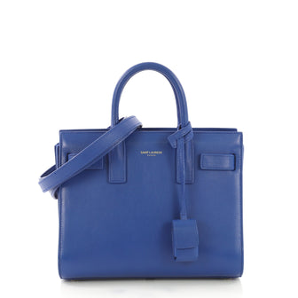 Saint Laurent Sac de Jour Bag Leather Nano Blue 4189157