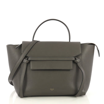 Celine Belt Bag Textured Leather Medium Gray 4189165