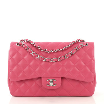 Chanel Classic Double Flap Bag Quilted Lambskin Jumbo