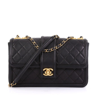Chanel Elegant CC Flap Bag Quilted Lambskin Jumbo