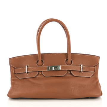 Hermes Birkin JPG Handbag Brown Clemence with Palladium 419297