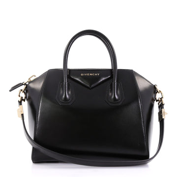 Givenchy Antigona Bag Glazed Leather Small Black 419371