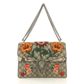Gucci Dionysus Bag Embroidered GG Coated Canvas with Python 419512