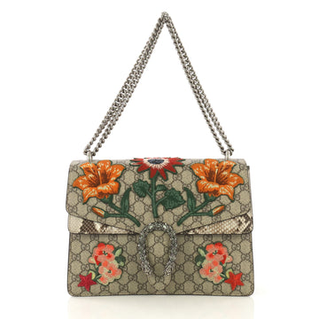 Gucci Dionysus Bag Embroidered GG Coated Canvas with Python 419512
