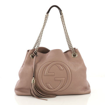 Gucci Soho Chain Strap Shoulder Bag Leather Medium Neutral 419764