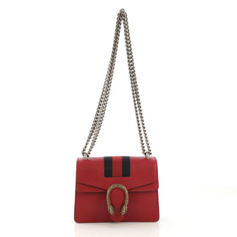 Gucci Web Dionysus Bag Leather Mini Red 419951