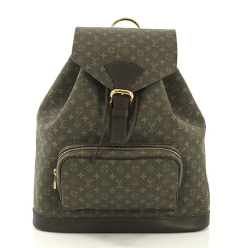Louis Vuitton Montsouris Backpack Mini Lin GM Green 419971