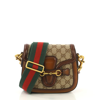 Gucci Lady Web Shoulder Bag GG Canvas Small Brown 420051