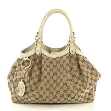 Gucci Sukey Tote GG Canvas Medium Brown 420142