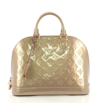 Louis Vuitton Alma Handbag Monogram Vernis PM Gold 420291