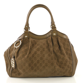 Gucci Sukey Tote GG Corduroy Medium Brown 420401