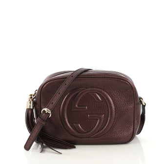 Gucci Soho Disco Crossbody Bag Leather Small Purple 420411