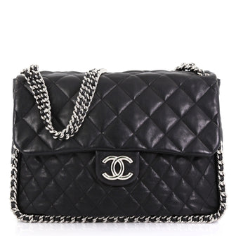 Chanel Model: Chain Around Flap Bag Quilted Leather Maxi Black 42042/2
