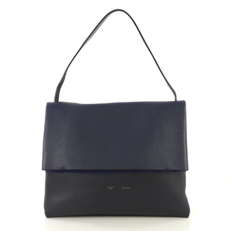 Celine All Soft Tote Leather Blue 420643