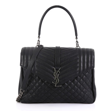 Saint Laurent Classic Monogram Envelope Satchel Quilted 420833