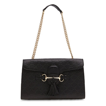 Gucci Emily Flap Bag Guccissima Leather Small