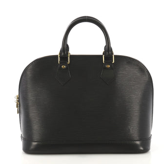 Louis Vuitton Vintage Alma Handbag Epi Leather PM Black 421205