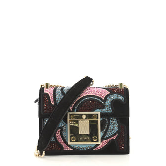 Versace Baroccoflage Chain Flap Bag Crystal Embellished 421351