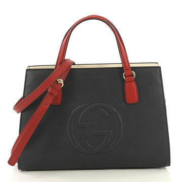 Gucci Soho Convertible Top Handle Satchel Leather Medium 421461