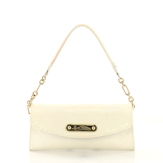 Louis Vuitton Sunset Boulevard Handbag Monogram Vernis White 421511