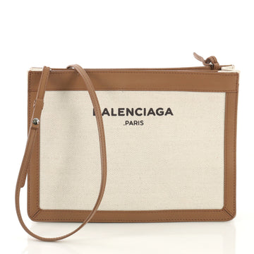 Balenciaga Navy Pochette S Canvas and Leather Neutral 42196104