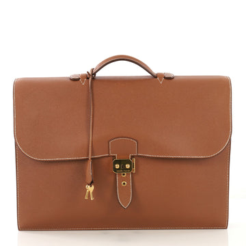 Hermes Sac a Depeches Bag Courchevel 41 Brown 42196110