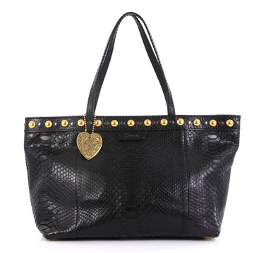 Gucci Babouska Tote Python Medium Black 42196127