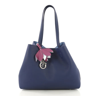 Christian Dior Blossom Handbag Leather Medium Blue 4219624
