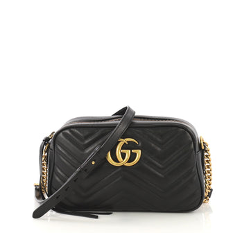 Gucci GG Marmont Shoulder Bag Matelasse Leather Small Black 4219629