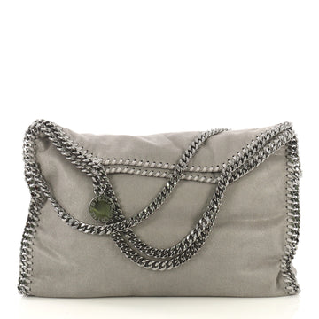 Stella McCartney Falabella Fold Over Bag Shaggy Deer Gray 421963