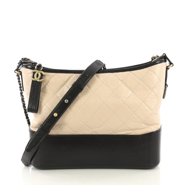 Chanel Gabrielle Hobo Quilted Aged Calfskin Medium Neutral 4219645