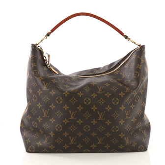 Louis Vuitton Sully Handbag Monogram Canvas MM Brown 421966