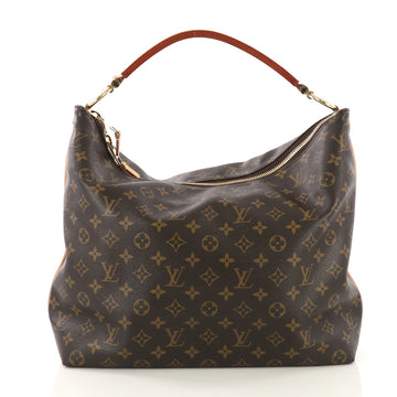 Louis Vuitton Sully Handbag Monogram Canvas MM Brown 421966