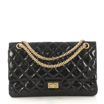 Chanel Reissue 2.55 Flap Bag Quilted Patent 226 Black 421968