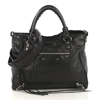 Balenciaga Velo Classic Studs Bag Leather Medium Black 4219695