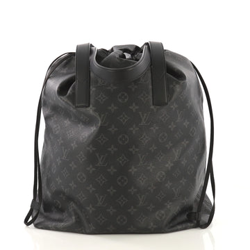 Louis Vuitton Cabas Light Drawstring Bag Monogram Eclipse Canvas