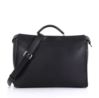 Fendi Monster Selleria Peekaboo Bag Leather XL Black 4219699