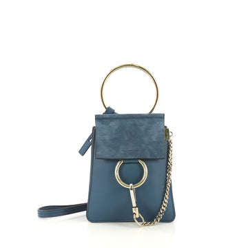 Chloe Faye Bracelet Crossbody Bag Leather and Suede Mini 4220001